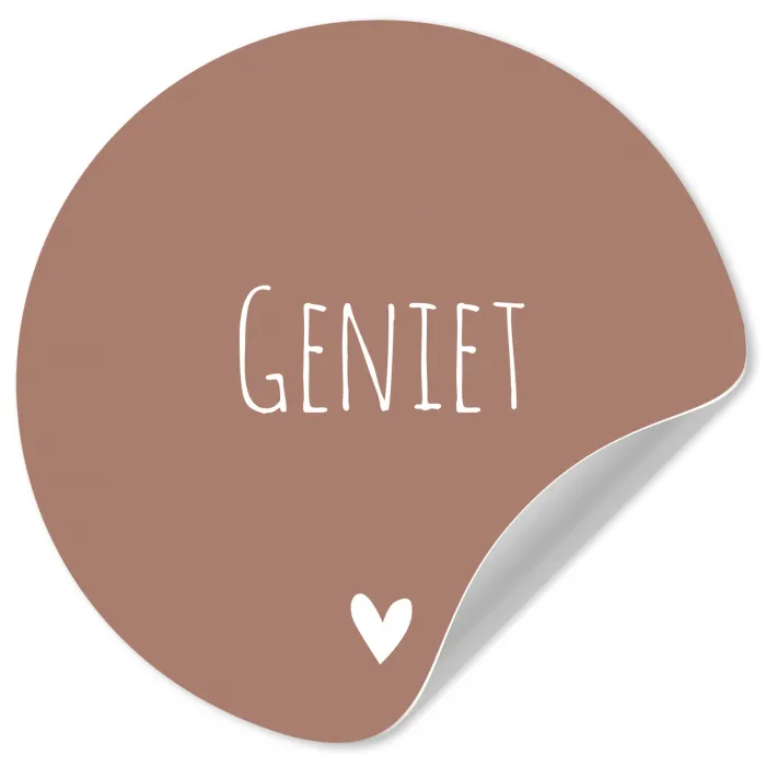Geniet - Spreuken -Quotes Wandcirkel behangsticker klein -3d