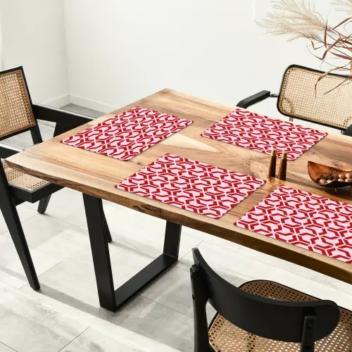 Roze - Rood - Geometrisch - Patroon Placemat vinyl groot 368 -zzsfeer4_Kitchenyeah-website