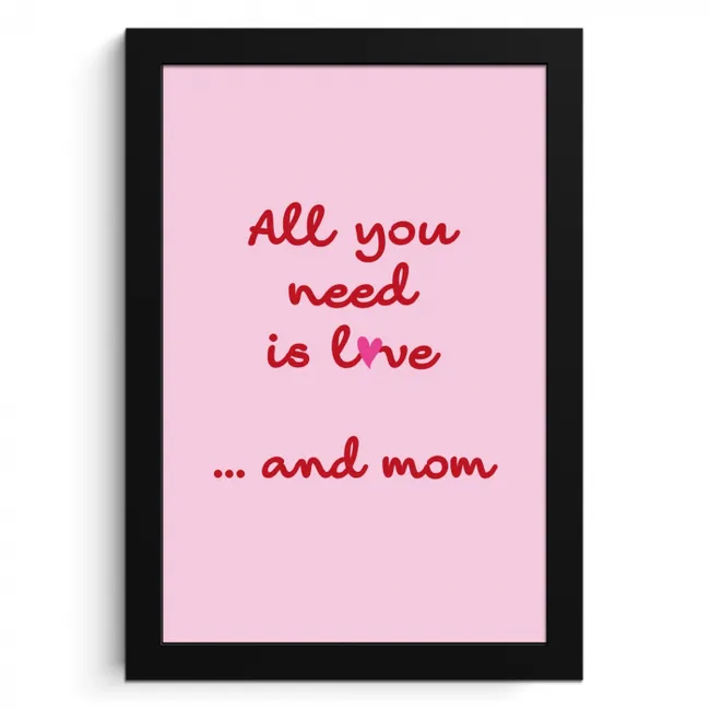 Moeder - Love - Tekst - Rood KitchenYeah - Keuken - Fotolijst klein -3d