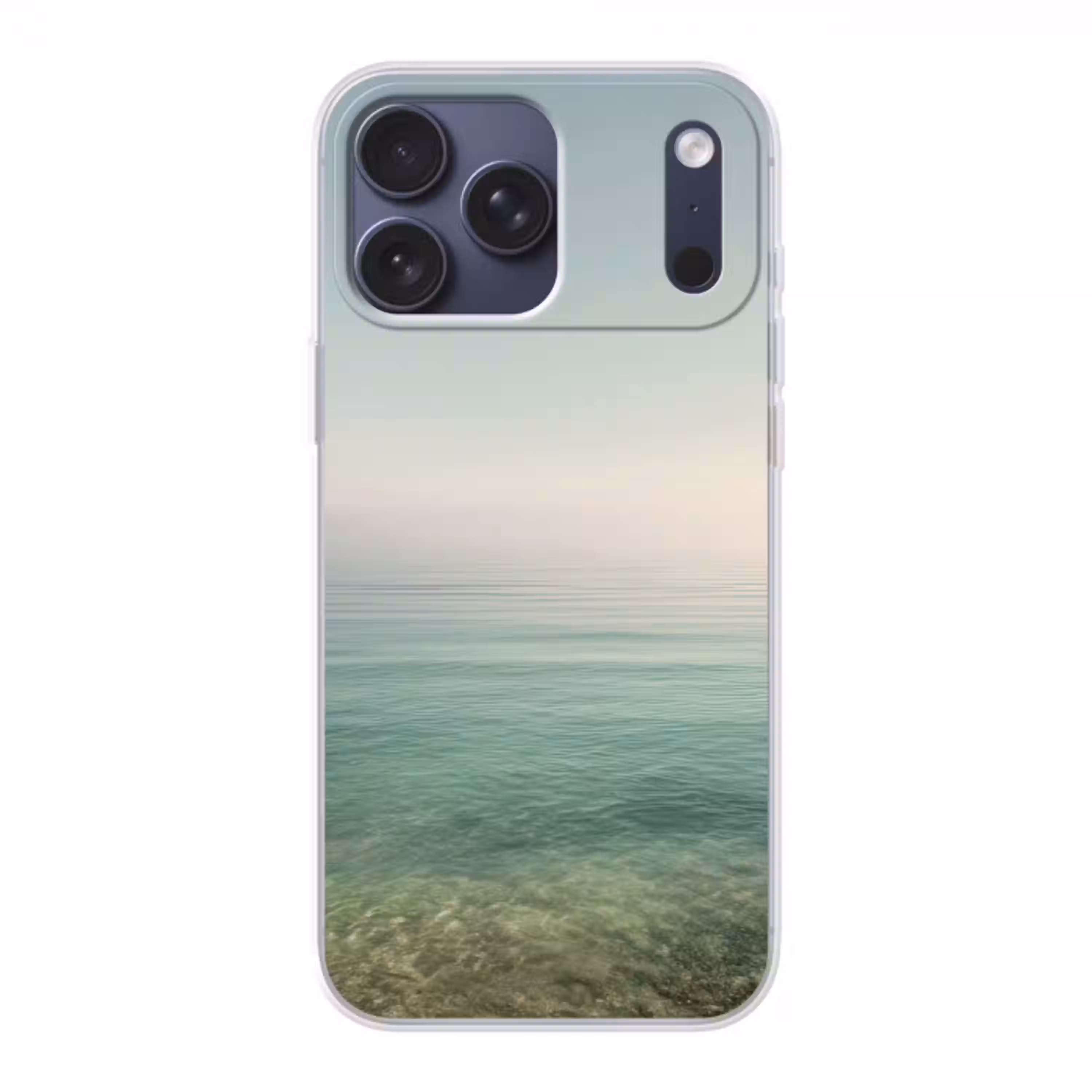 Zee - Horizon - Blauw - Mist Telefoonhoesje iPhone 17 Pro Max klein -3d