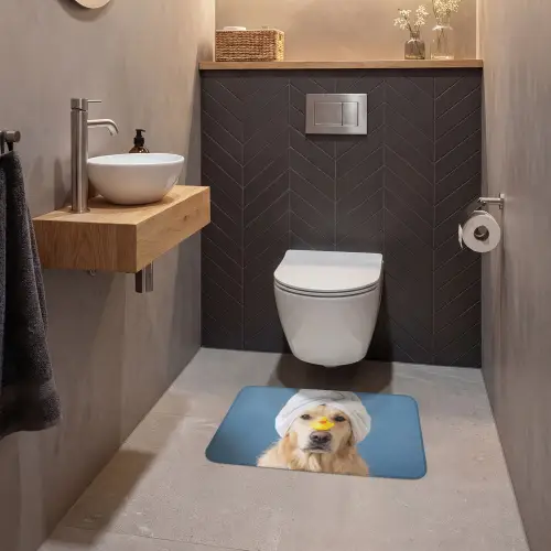 Hond - Badeend - Geel WCmat klein -sfeer2