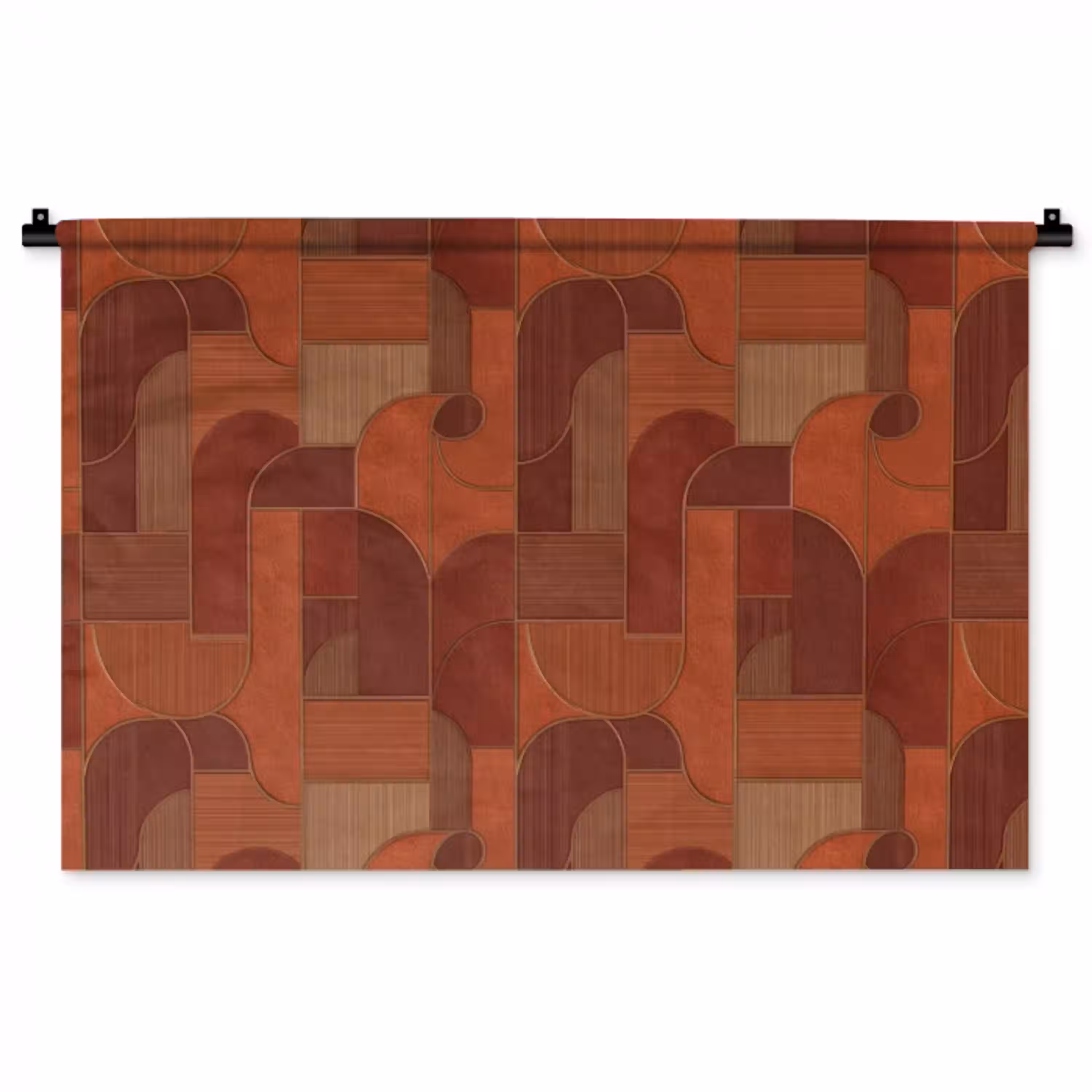 Geometrisch - Abstract - Textuur - Bruin Wandkleed katoen middel 269 -zz3d