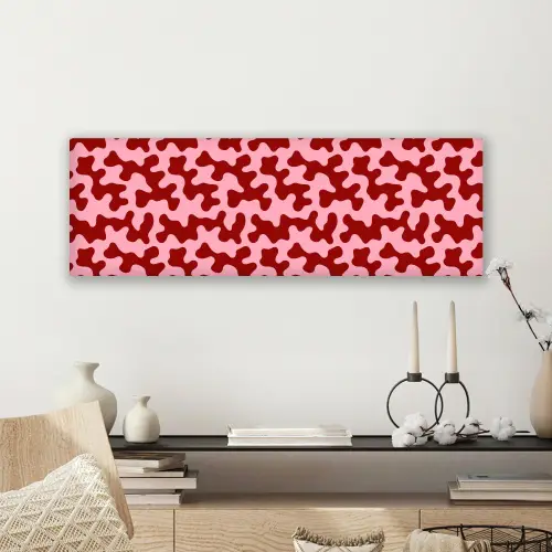 Modern - Abstract - Rood canvas 2cm klein 828 -sfeer6
