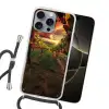 Wijngaard - Druiven - Zonsondergang Hoesje iPhone 16 Pro Max met koord klein -sfeer1