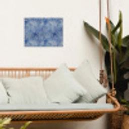 Modern - Abstract - Blauw tuinposter los doek klein 239 -sfeer7