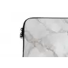 Wit - Marmer - Bruin laptophoes neopreen klein 279 -detail