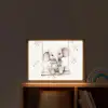 Olifant - Dier - Kinderen Light Box met batterij (Wandlamp kind) middel -sfeer1_kind