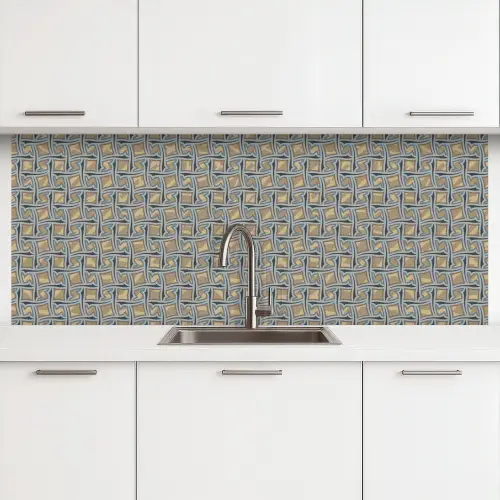 Bruin - Patronen - Geometrie keuken achterwand 2 middel 871 -3d