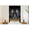 Tijger - Dieren - Zwart - Wit - Portret - Wild fotobehang vinyl groot -bed