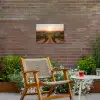 Wijngaard - Zonsondergang - Landschap Tuinposter op houten frame 2 cm dik klein -sfeer3