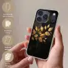Gouden Bladeren op Donkere Achtergrond Telefoonhoesje iPhone 17 Pro klein -sfeer3_NL