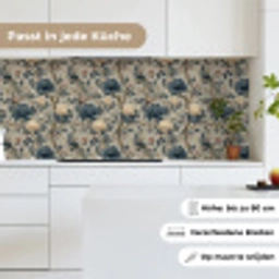 Pauw - Bloemen - Blauw keuken achterwand 2 middel 871 -sfeer4_DE