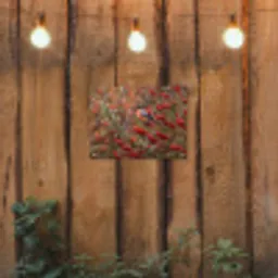 Goudvink - Bessen - Herfst - Natuur - Kleurrijk tuinposter los doek klein -sfeer1