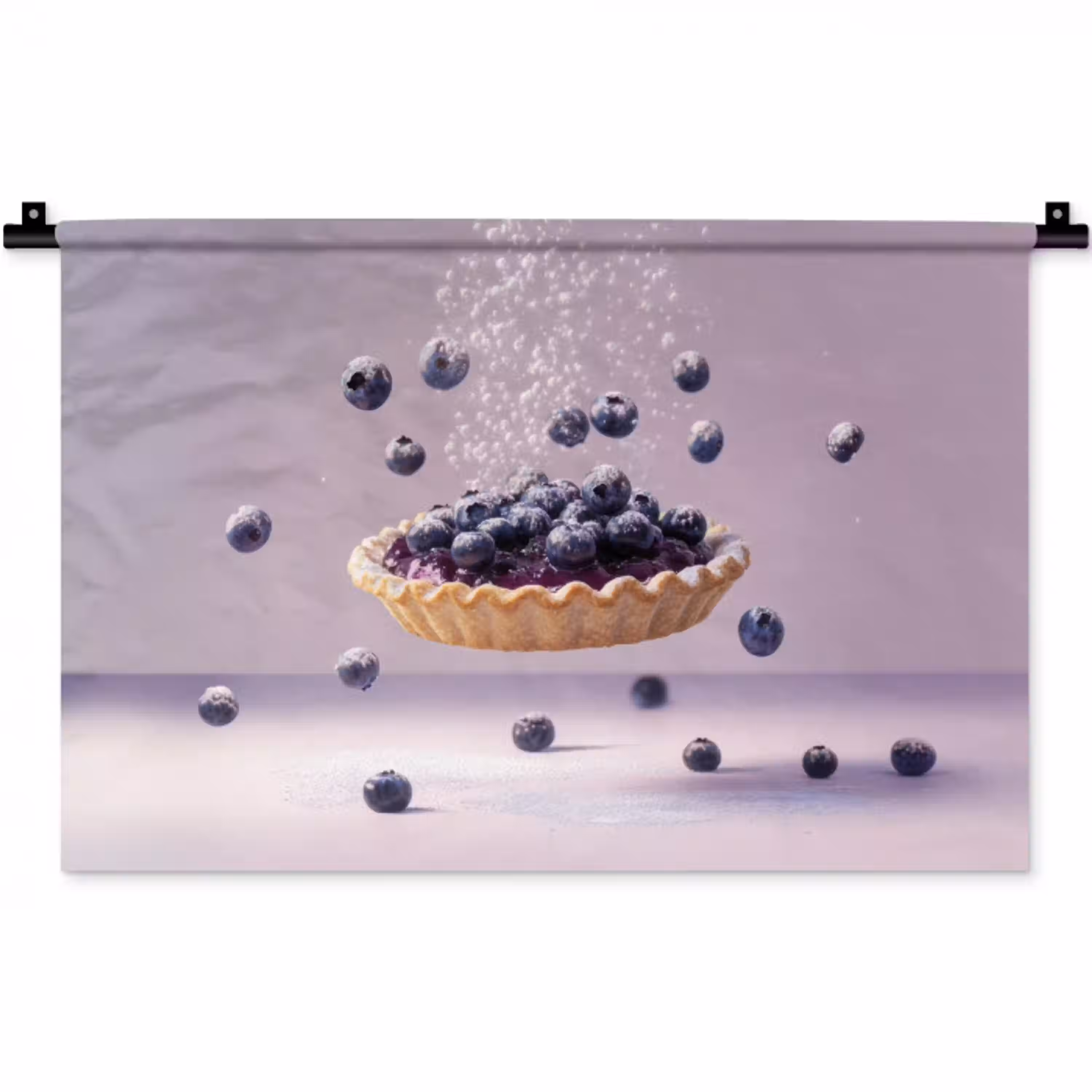 Eten - Taart - Bessen - Blauw Wandkleed katoen klein -zz3d
