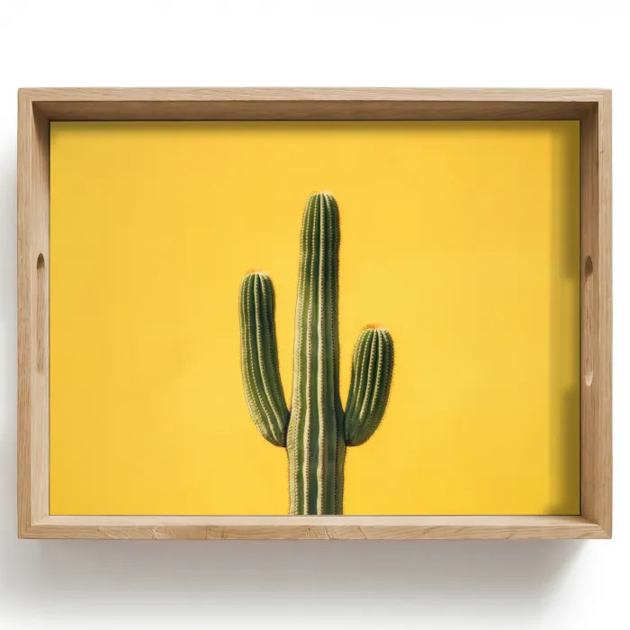 Cactus - Groen - Minimalistisch Dienblad Rechthoek middel -z3d_shopping