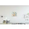 Bloesems - Wit - Mozaïek - Tak textielposter latten blank klein -kinderkamer