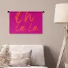 Oh la la - Oranje - Roze Wandkleed katoen klein -sfeer4