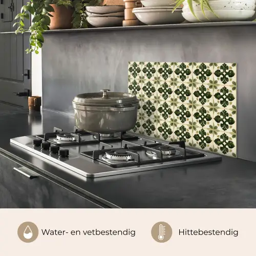 Patroon - Tegel - Groen keuken achterwand spatscherm klein 900 -usp_NL
