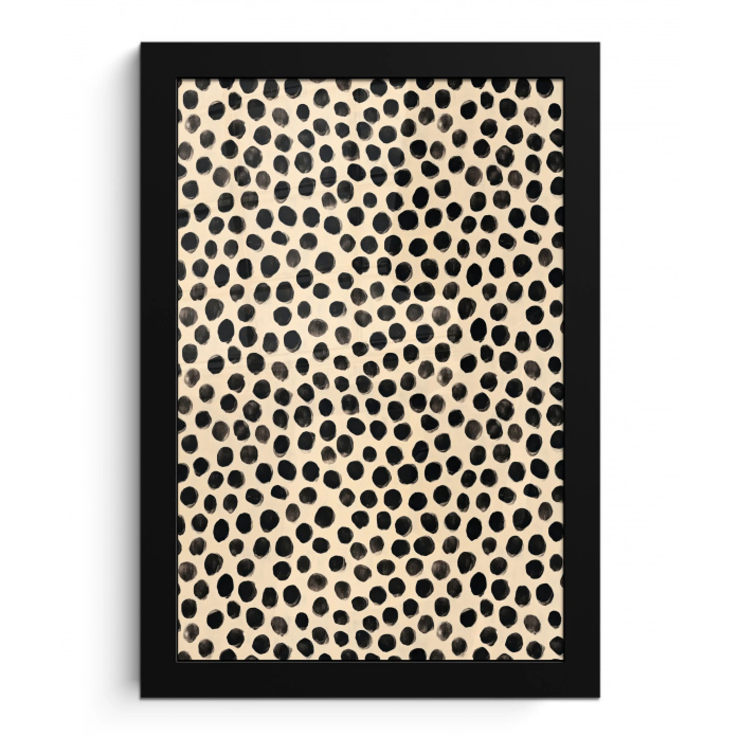 Stippen - Patroon - Zwart fotolijst zwart zonder passe partout klein 224 -3d