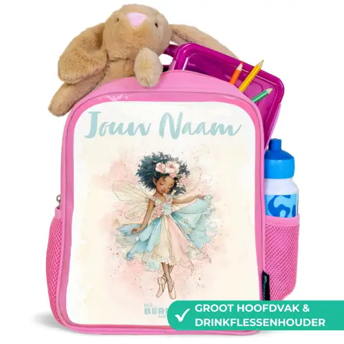 Elf - Ballet - Kleurrijk Kinderrugzak - Roze middel -inhoud_NL