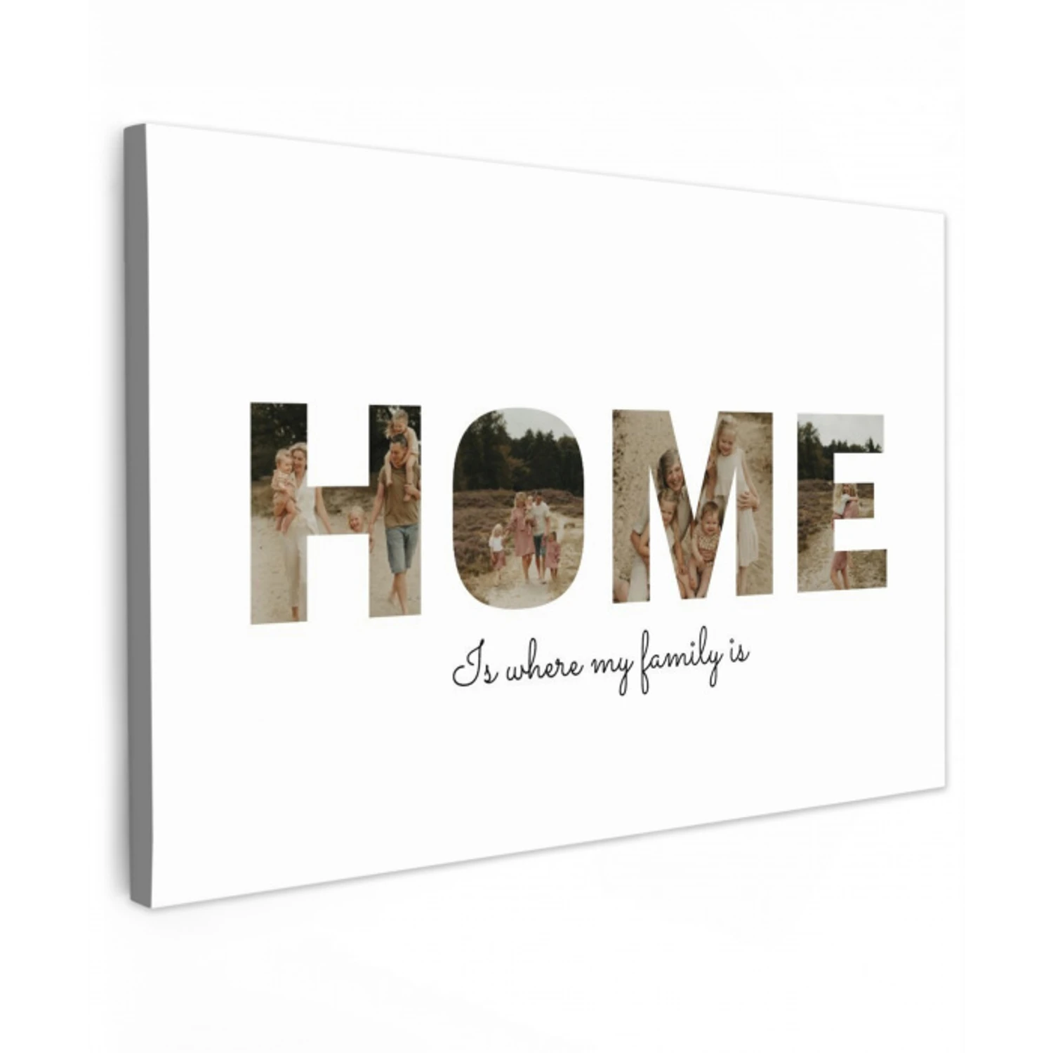 Home - Lettercollage Tuinposter op houten frame 2 cm dik klein -3d