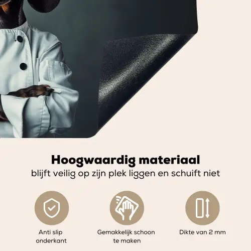 Quote - Neon - Hond - Kokskleding Inductie beschemer met haakjes klein -ky-onderkant-nl