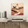 Heuvels - Palmbomen - Abstract aluminium wit klein -sfeer1