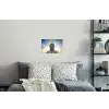 Boeddha hoofd - Buddha - Lucht - Spiritueel - Meditatie Muursticker klein -slaapkamer