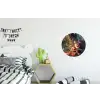 Kerstman - Haard - Donker Wandcirkel aluminium klein -kinderkamer