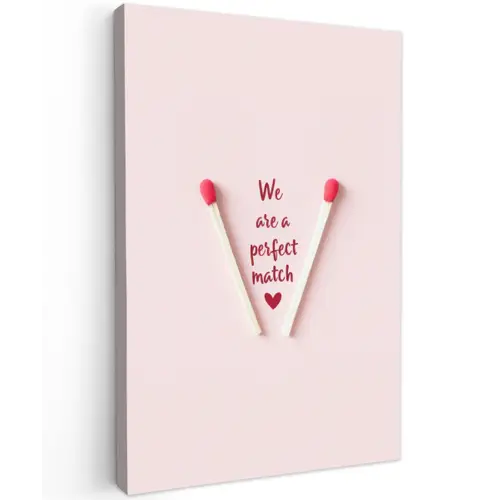 Perfect - Minimalistisch - Valentijn Tuinposter op houten frame 2 cm dik klein -3d