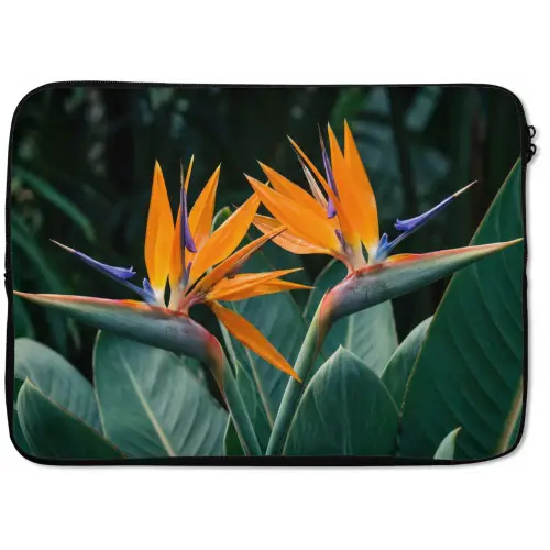 Paradijsvogel - Bloem - Exotisch laptophoes neopreen klein -zkaufland3dotto