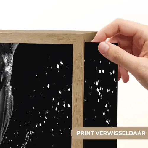 Hardloopschoenen - Rennen - Druppels - Zwart Light Box met batterij (Wandlamp) middel -USP_websiteprintNL