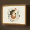 Illustratie - Moeder - Kind - Liefdevol Light Box met batterij (Wandlamp) middel -z3d_website