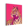 Tijger - Modern - Neon aluminium wit klein -3d