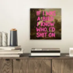 Klassiek - Humor - Roze aluminium wit klein -sfeer1
