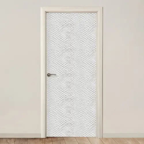 Slang - Patroon - Wit deurposter klein 289 -3d_beige