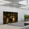 De Nachtwacht - Schilderij van Rembrandt van Rijn keuken achterwand spatscherm klein -3d_schuin