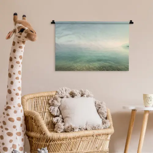 Zee - Horizon - Blauw - Mist Wandkleed katoen klein -wsfeer5_kind