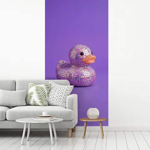 Disco - Eend - Paars fotobehang vinyl groot -woonkamer