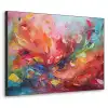 Olieverf - Kunst - Abstract - Kleurrijk Textielframe zwart klein -3d