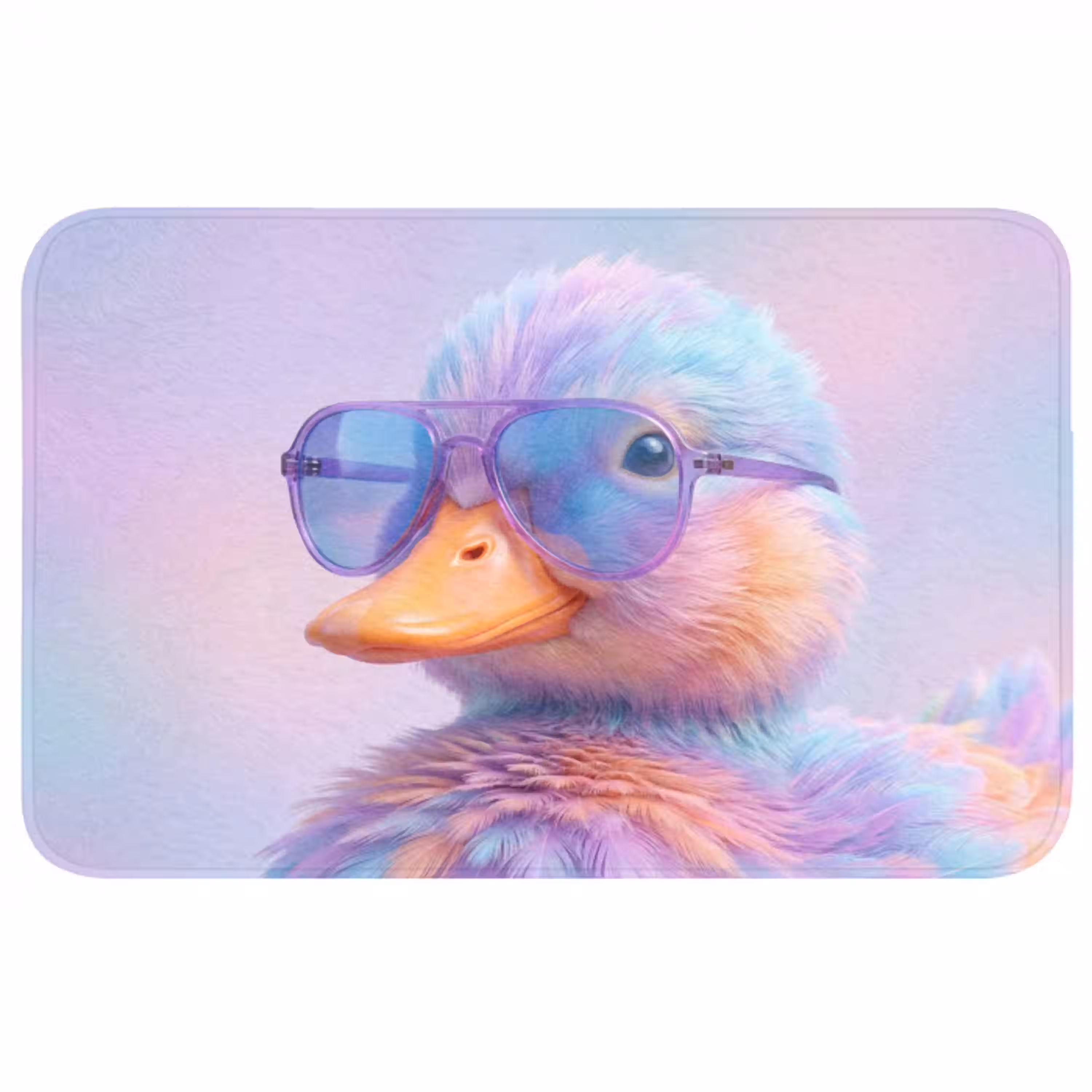 Eend - bril - Pastel Badmat middel -3d