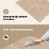 Beige - Marmer - Organisch - Wit Inductie beschemer met haakjes klein 777 -ky-schoon-nl