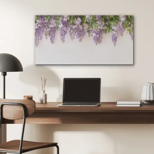Blauwe regen - Bloemen - Paars PET vilt middel -sfeer5