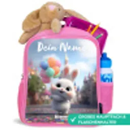 konijn - Ballonnen Kinderrugzak - Roze middel -inhoud_DE