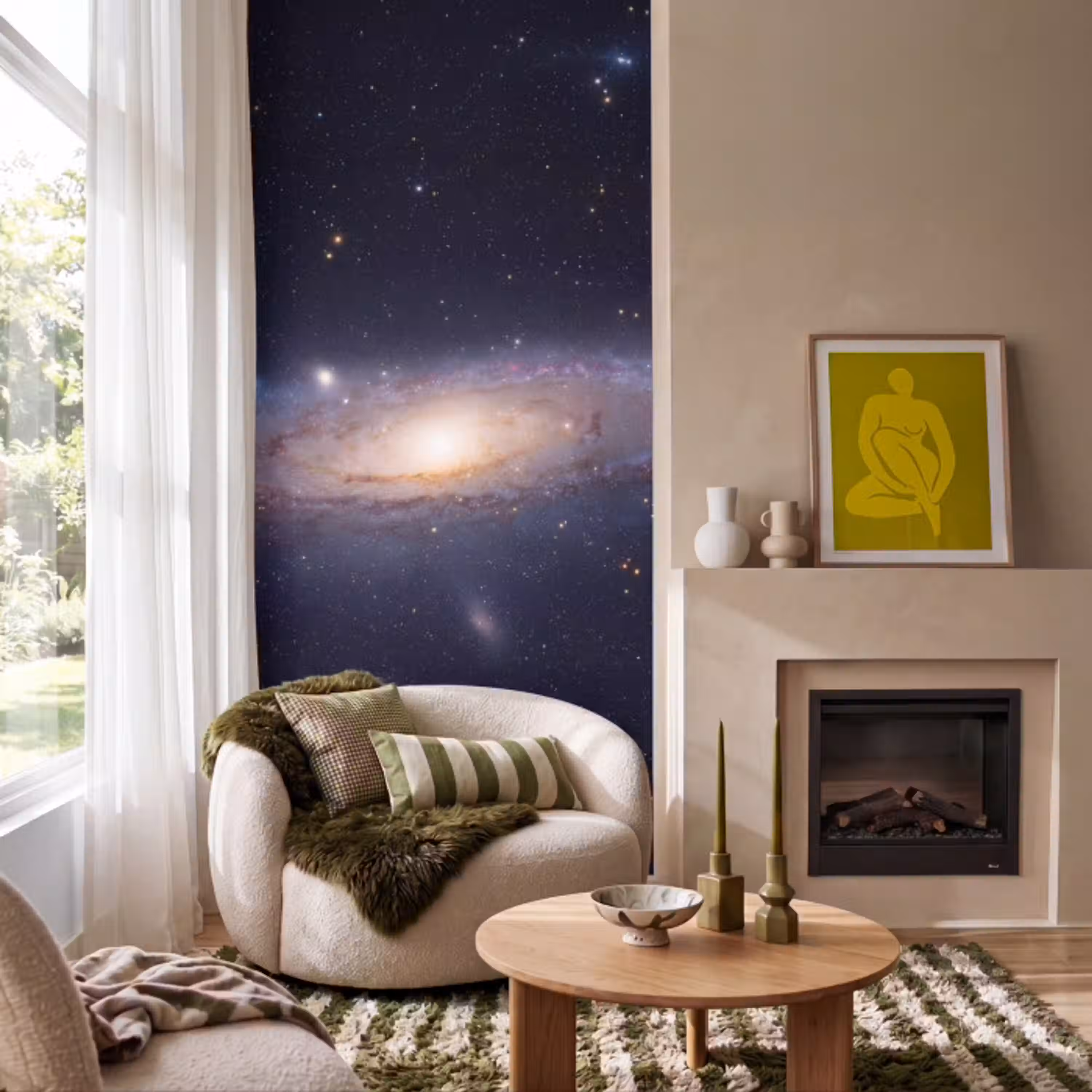 Sterrenstelsel - Ruimte - Kosmos Behang Vlies klein -sfeer2