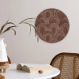 Ritmisch - Effect - Bruin Wandcirkel kunststof plaat 5mm dik klein 188 -sfeer4