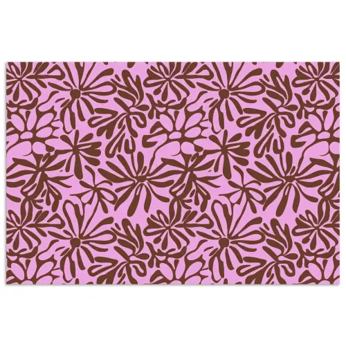 Organisch - Patroon - Roze poster papier klein 62 -3d