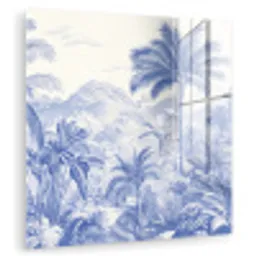 Tropisch - Jungle - Blauw plexiglas 5mm klein -zzzproduct_nieuw