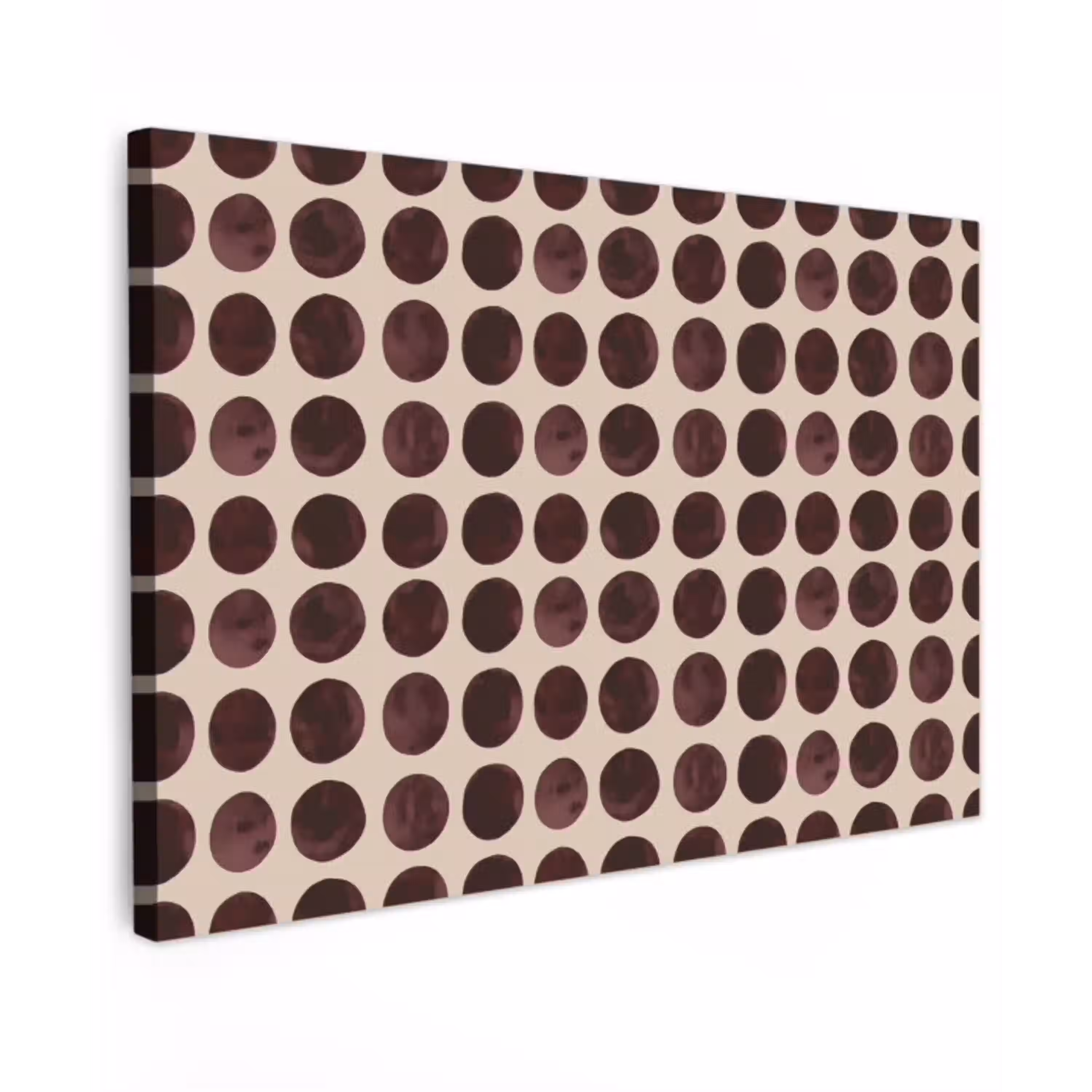 Stippen - Patroon - Bruin canvas 2cm klein 34 -z3d