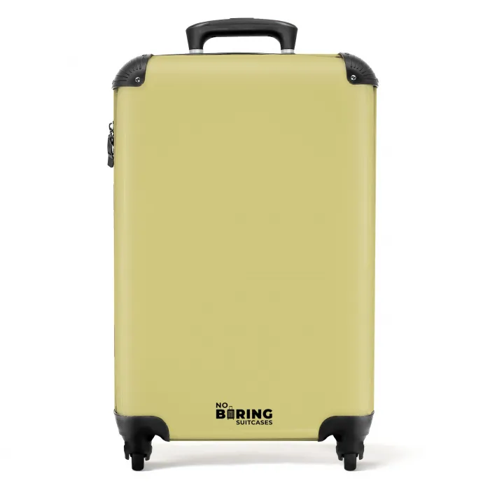 Zachte geelkaki tint NBS - Handbagage koffer - Kinderen Unisex middel -productfoto_recht